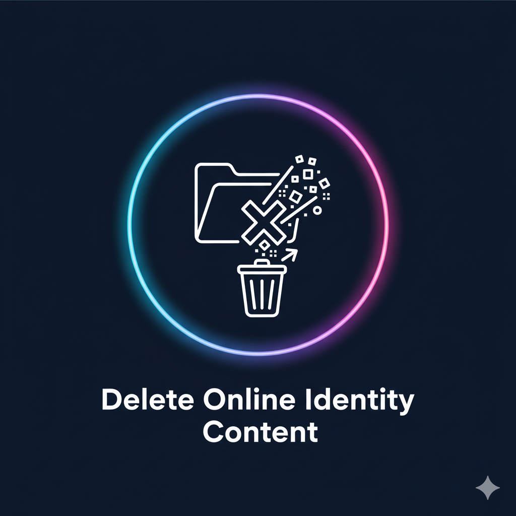 Delete online identity icon
